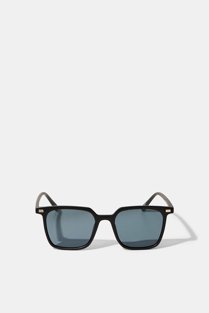 Hranaté sluneční brýle s plastovou obrubou, BLACK, detail image number 0