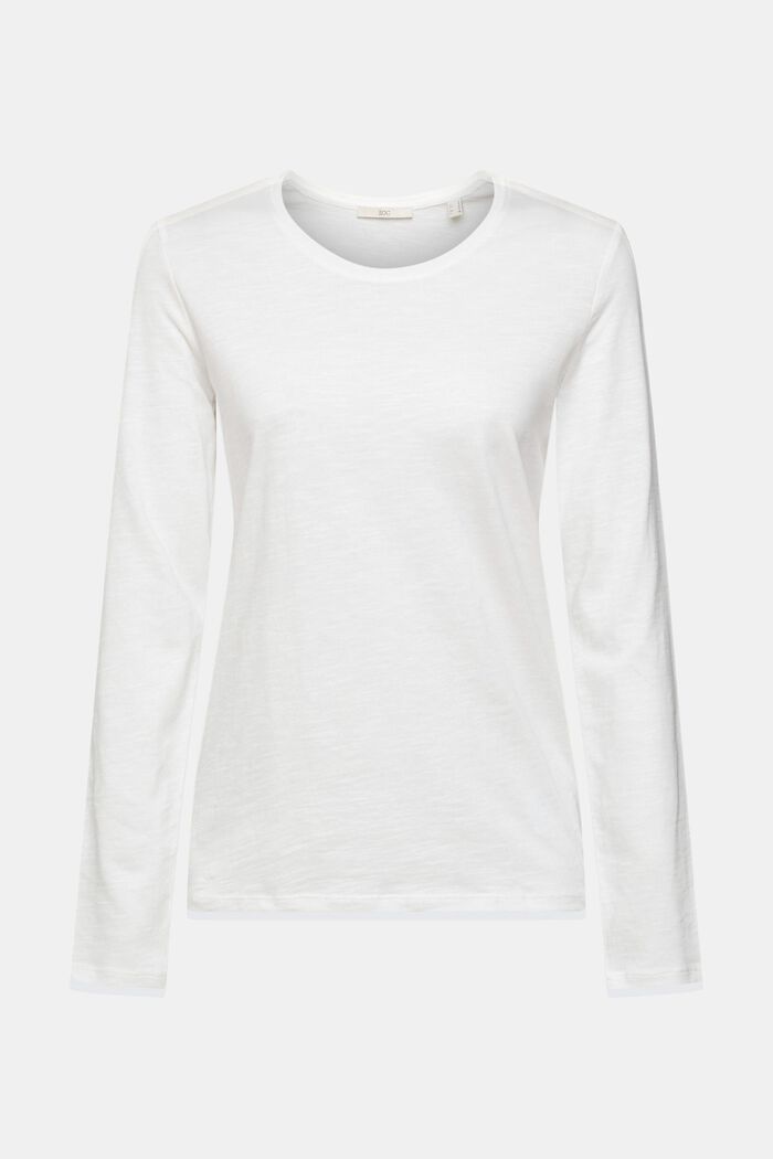Bavlněné tričko s dlouhým rukávem, OFF WHITE, detail image number 2