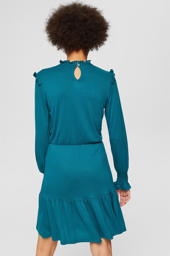 Žerzejové šaty s rýšky, LENZING™ ECOVERO™, EMERALD GREEN, detail image number 2