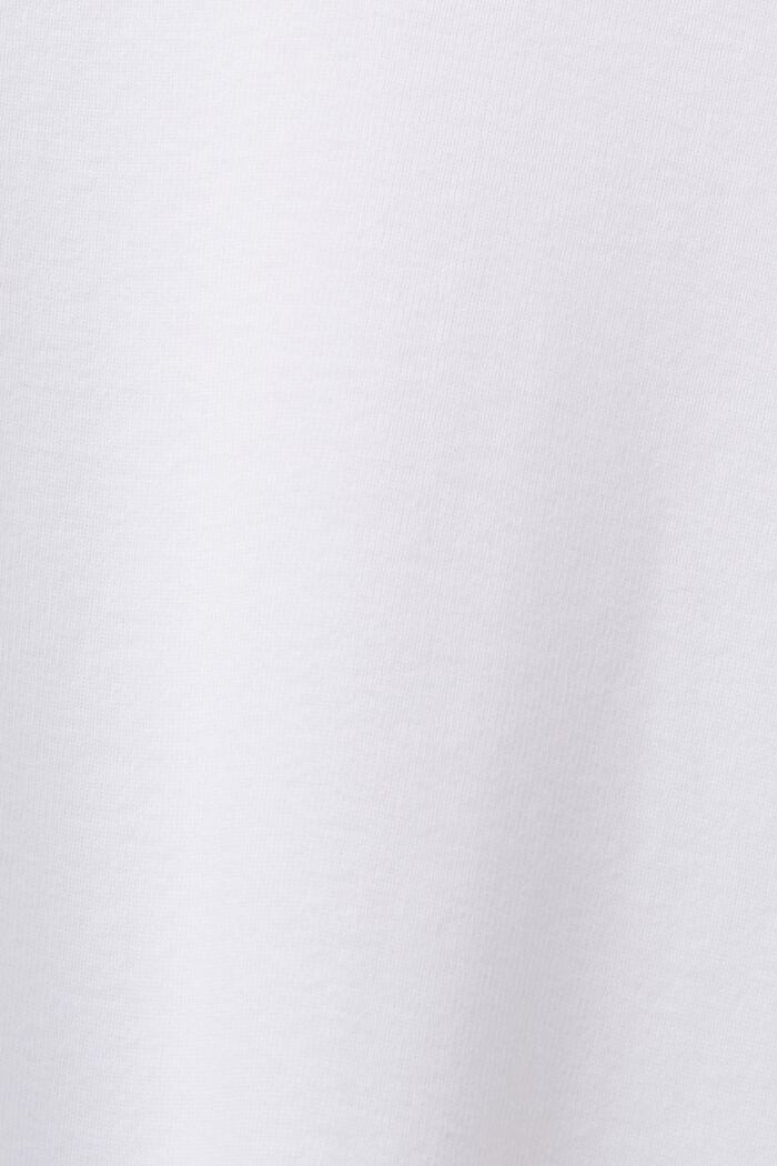 Bavlněný žerzejový top s obloučkovým okrajem, WHITE, detail image number 7