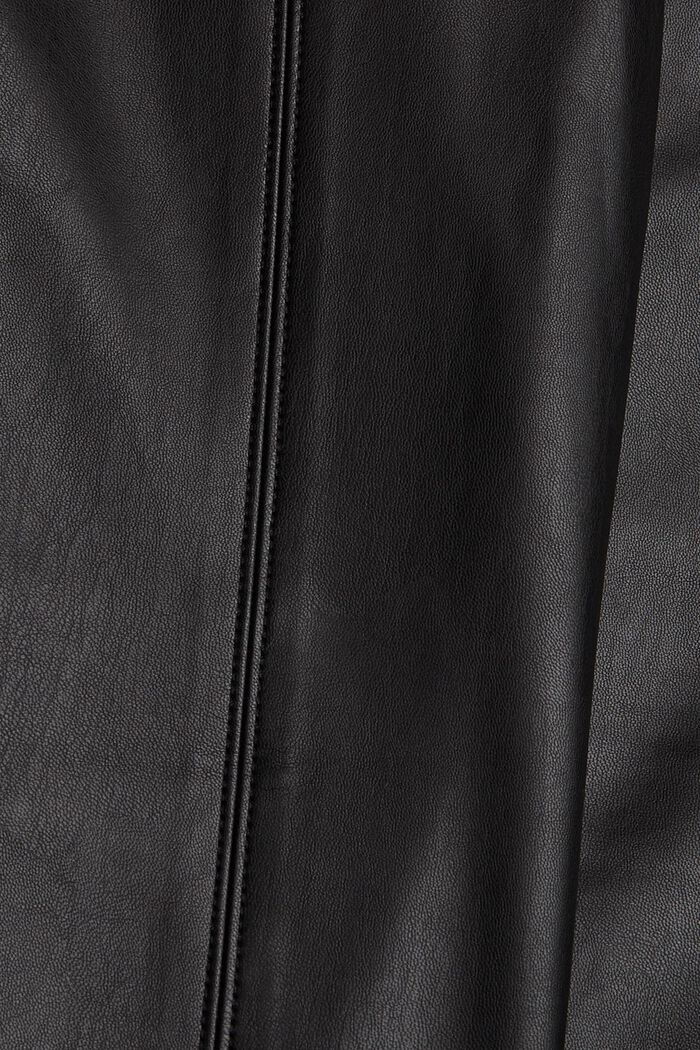Kalhoty z imitace kůže, s rozšířenými nohavicemi, BLACK, detail image number 4