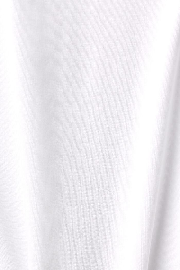 Bavlněné tričko s dlouhým rukávem, WHITE, detail image number 5