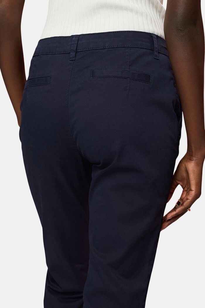Chino kalhoty z bavlněného streče, NAVY, detail image number 4