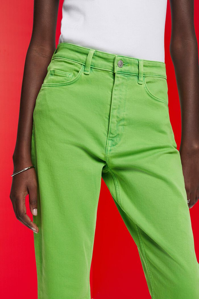Zkrácené kalhoty s roztřepenými lemy, GREEN, detail image number 2
