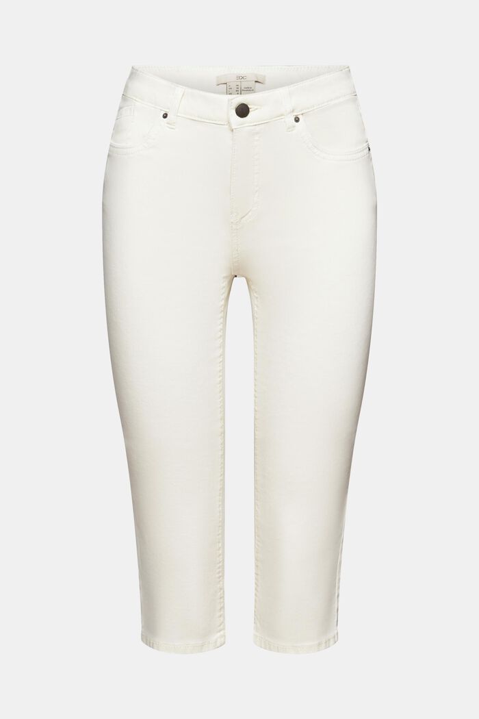 Capri kalhoty z bio bavlny, WHITE, detail image number 1