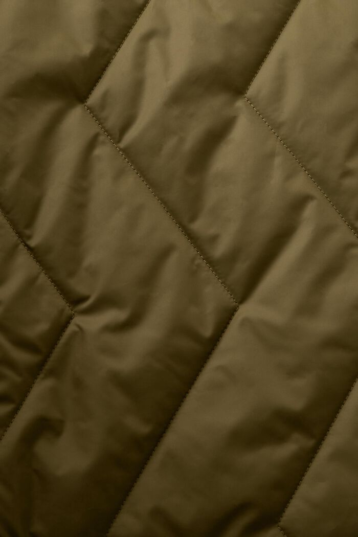 Z recyklovaného materiálu: lehká prošívaná bunda, DARK KHAKI, detail image number 4