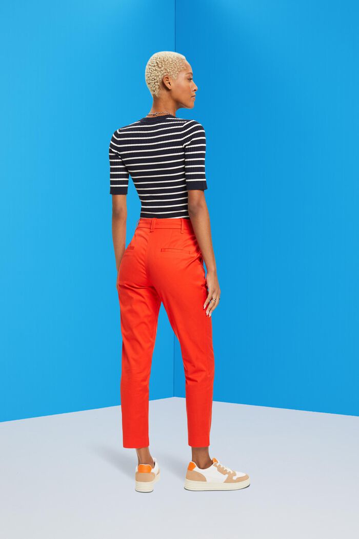 Kalhoty Slim Fit s vysokým pasem, ORANGE RED, detail image number 3