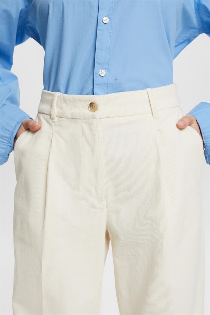 Manšestrové kalhoty s širokým střihem a středně vysokým pasem, ICE, detail image number 2