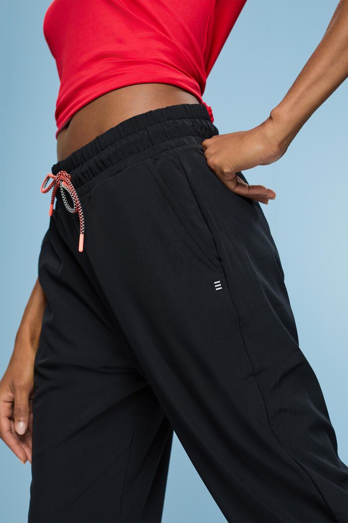 Flaušové tréninkové kalhoty, E-DRY, BLACK, detail image number 4