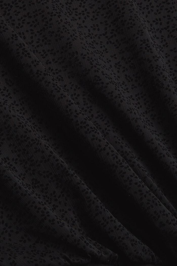 Šifonová halenka se vzorem ve vzhledu sametu, BLACK, detail image number 4