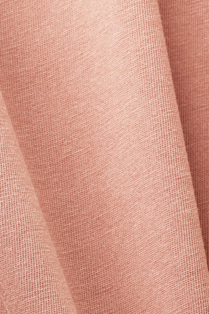 Žerzejové tričko, barvené po ušití, 100% bavlna, DARK OLD PINK, detail image number 5