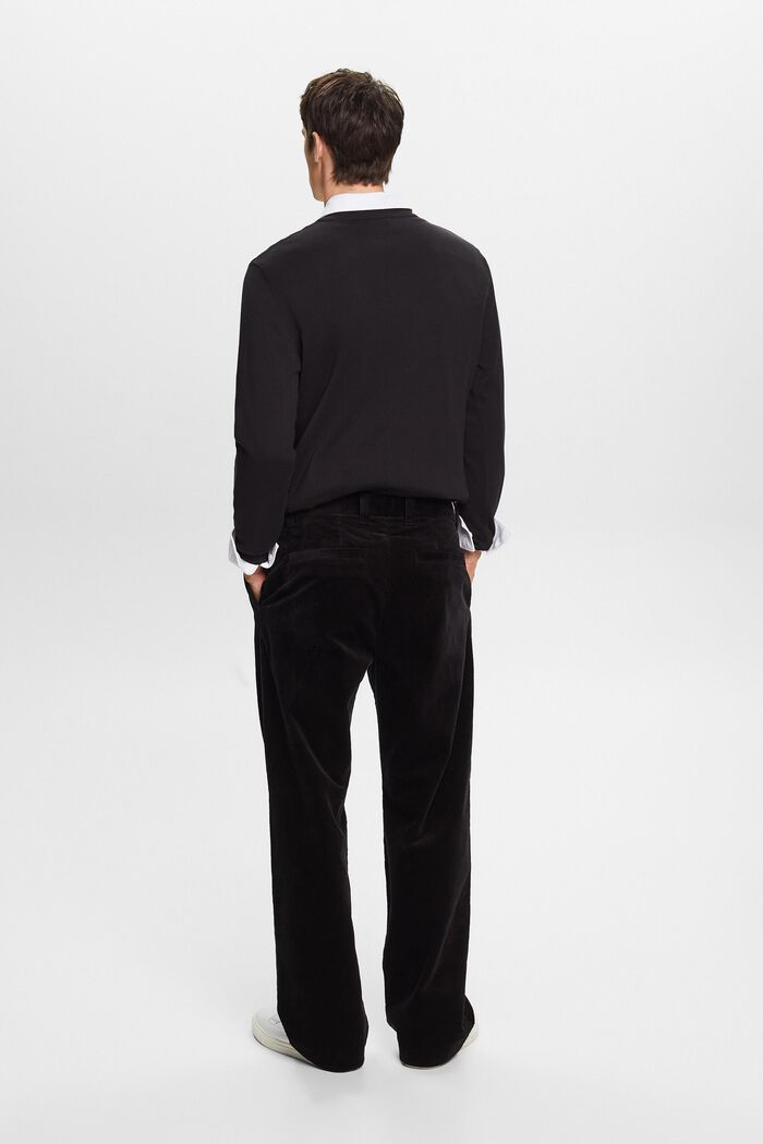 Manšestrové kalhoty se širokými nohavicemi, BLACK, detail image number 3