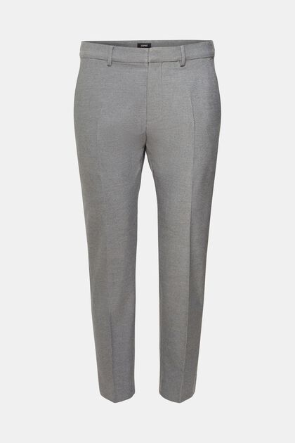 Flanelové kalhoty s úzkým střihem Slim Fit, GREY, overview