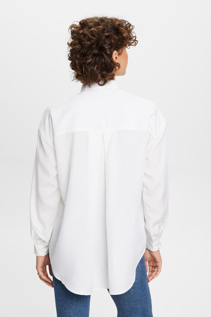Košilová halenka oversize, WHITE, detail image number 3