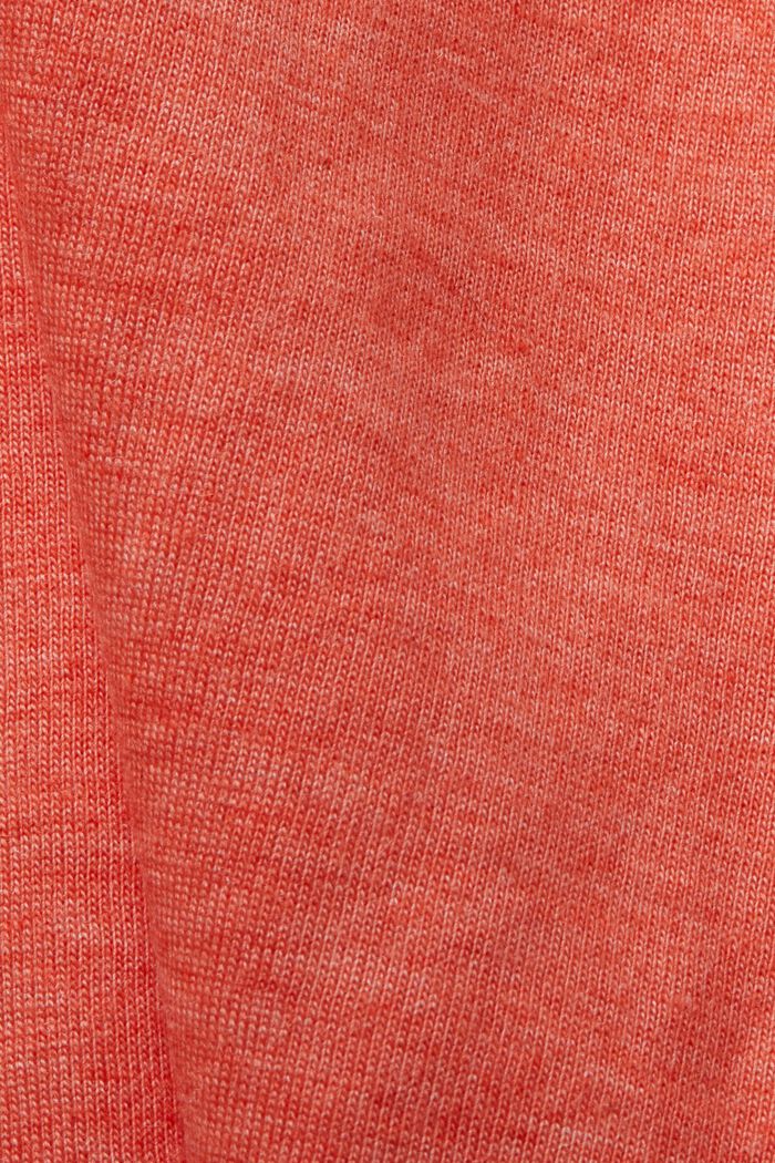 CURVY tričko s květovaným lemem, TENCEL™, ORANGE RED, detail image number 1