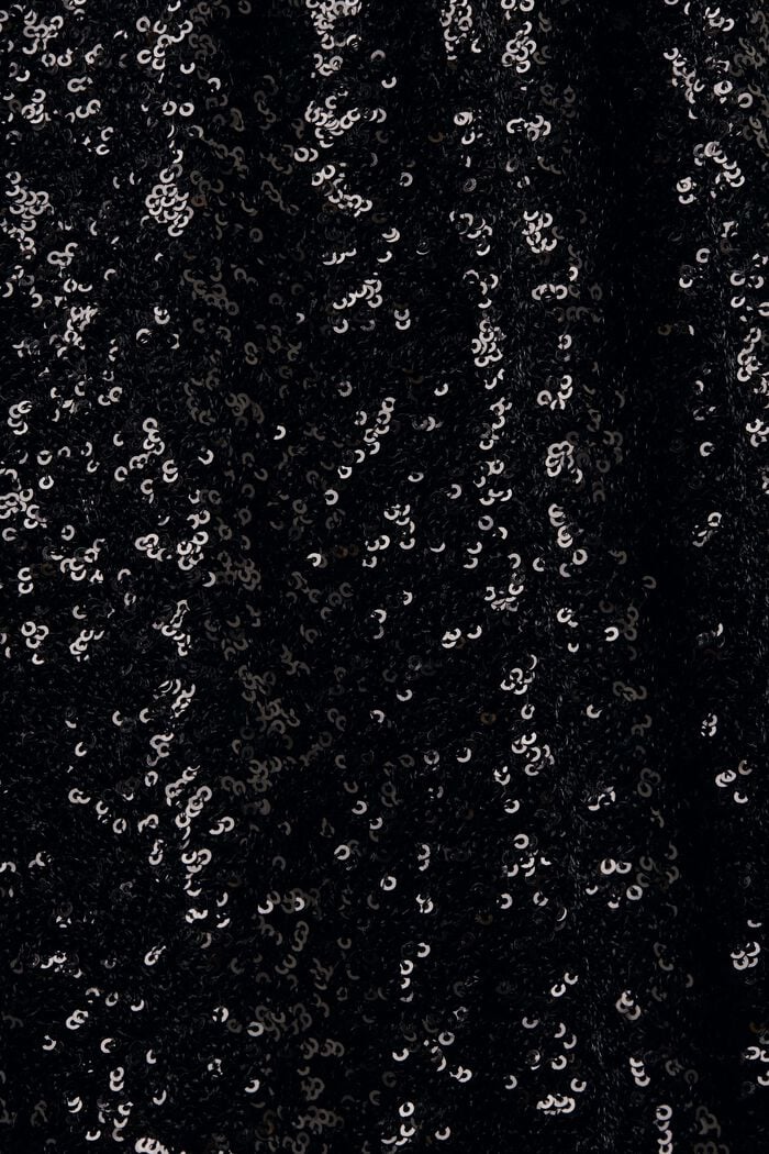 Flitrové midi šaty bez rukávů, se zavazováním za krkem, BLACK, detail image number 6