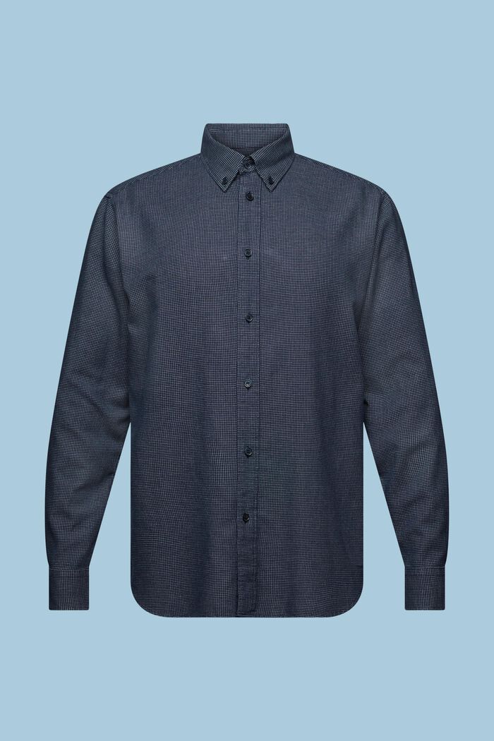Bavlněné košile s drobným kárem, střih Regular Fit, NAVY, detail image number 6