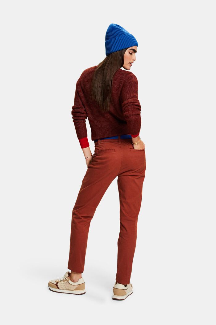 Basic chino kalhoty, RUST BROWN, detail image number 3