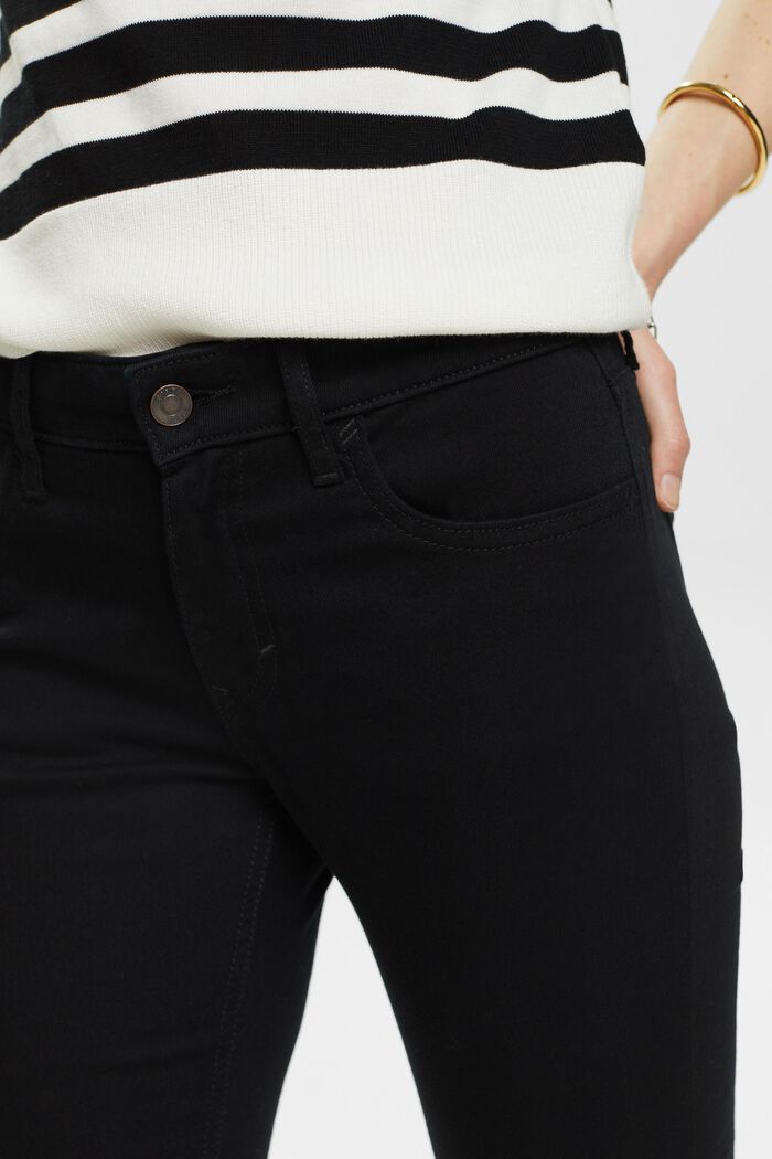 Skinny džíny se střední výškou pasu, BLACK RINSE, detail image number 4