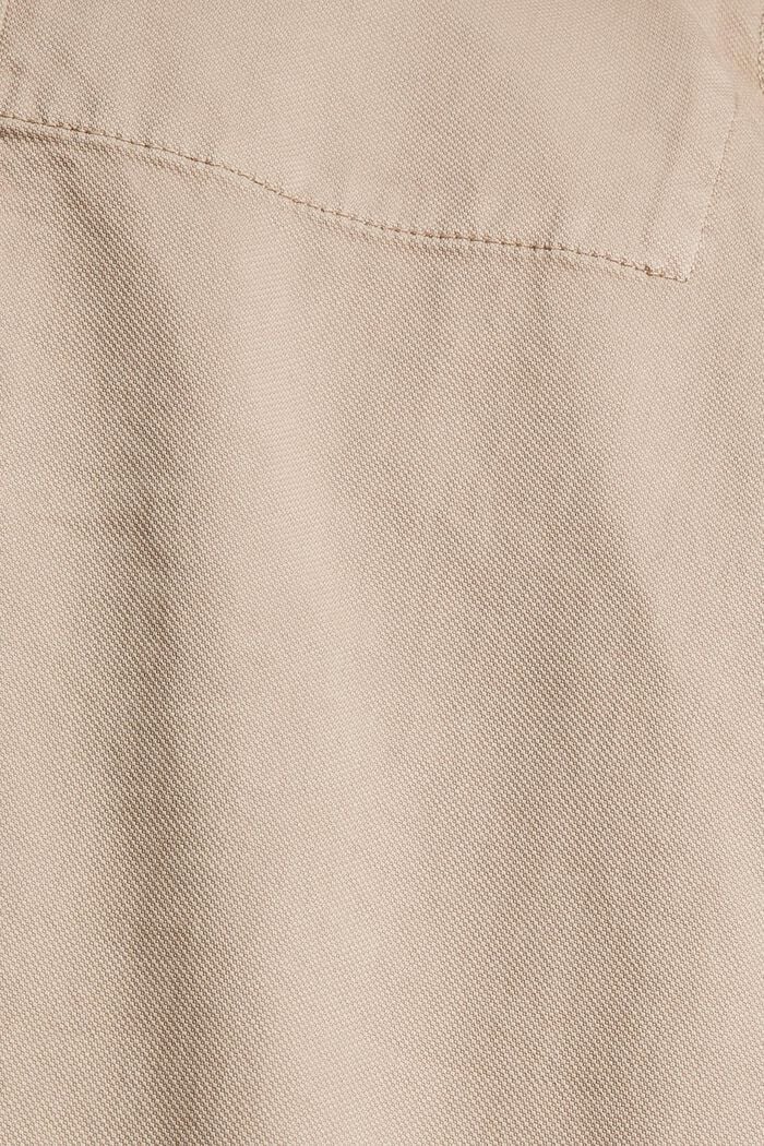 Kalhoty s vysokým pasem z bio bavlny, LIGHT TAUPE, detail image number 4