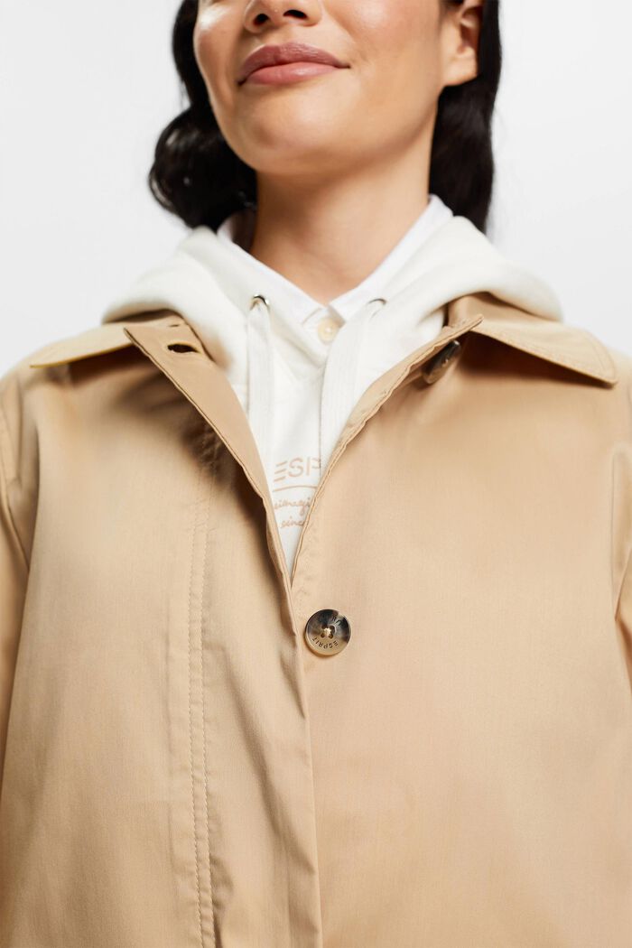 Kabát s límcem s klopami, SAND, detail image number 2