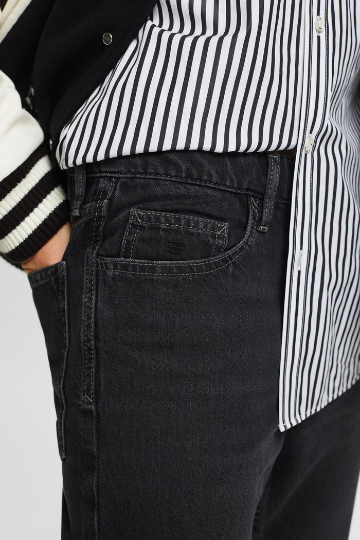 Bootcut džíny se středně vysokým pasem, BLACK DARK WASHED, detail image number 4