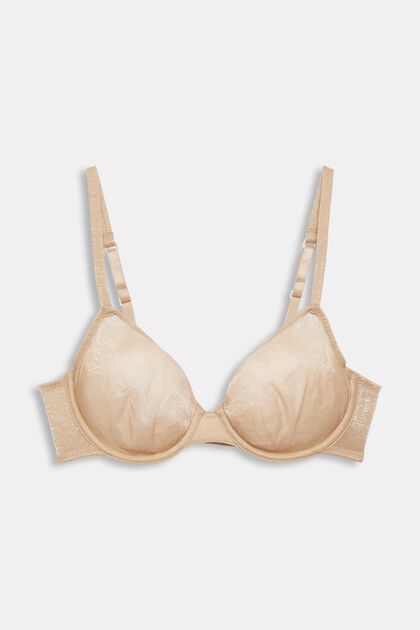 Bras with wire, LIGHT BEIGE, overview