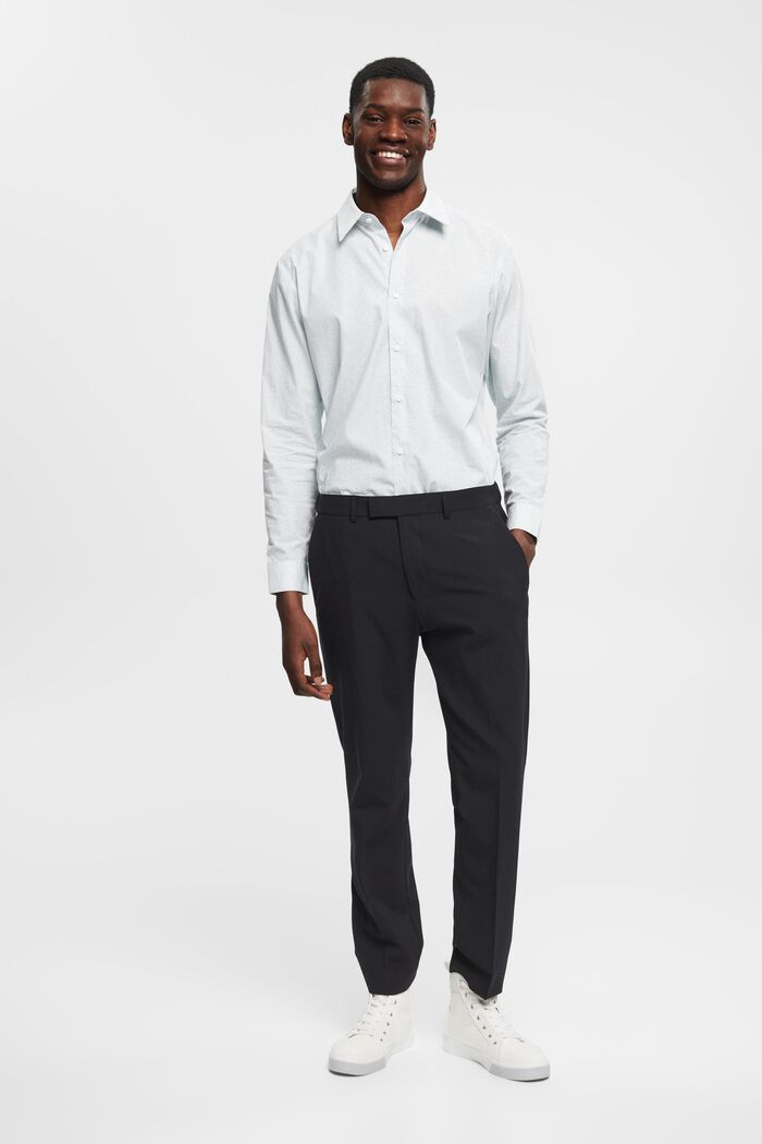 Vzorovaná bavlněná košile Slim Fit, WHITE, detail image number 5