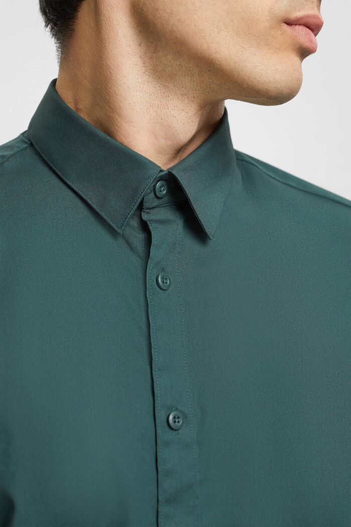 Košile z udržitelné bavlny, DARK TEAL GREEN, detail image number 0