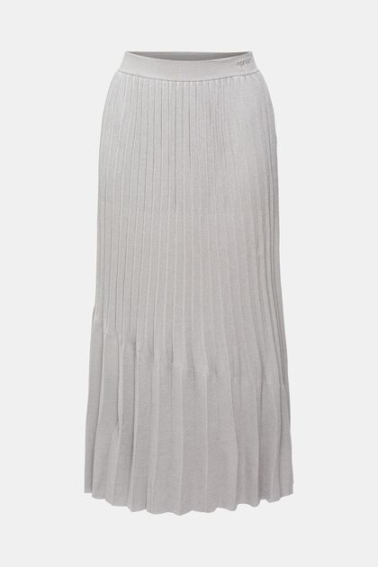 Plisovaná midi sukně, MEDIUM GREY, overview