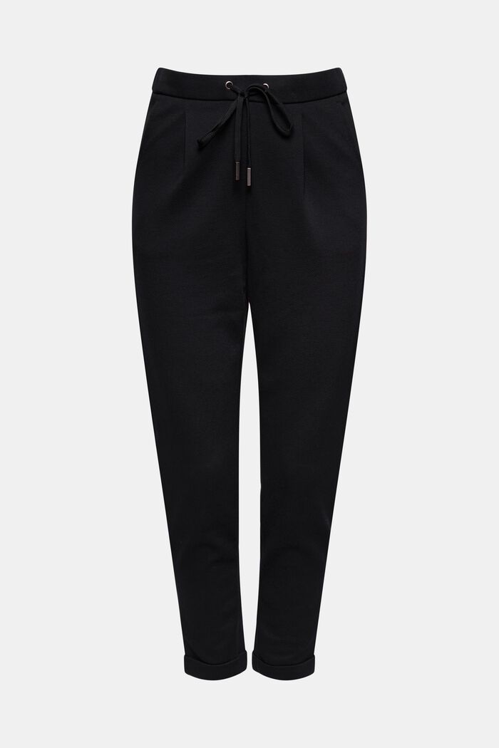 Z recyklovaného materiálu: strečové kalhoty s gumou v pase, BLACK, detail image number 6