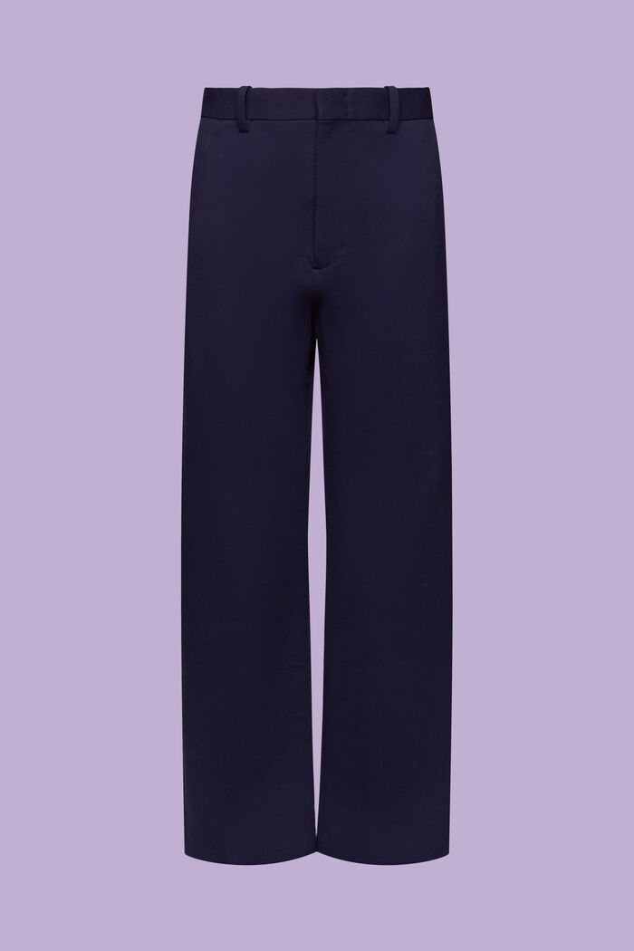 Kalhoty s rovnými liniemi, ze směsi s bio bavlnou, BLUE RINSE, detail image number 6