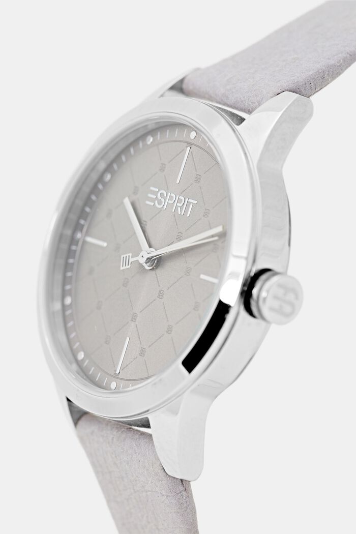 Veganský produkt: nerezové hodinky s lunetou se vzorem, GREY, detail image number 1