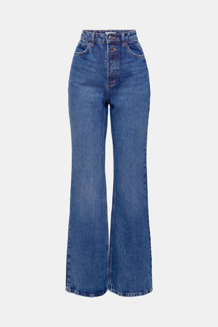 Rozšířené retro džíny s vysokým pasem, BLUE MEDIUM WASHED, detail image number 6