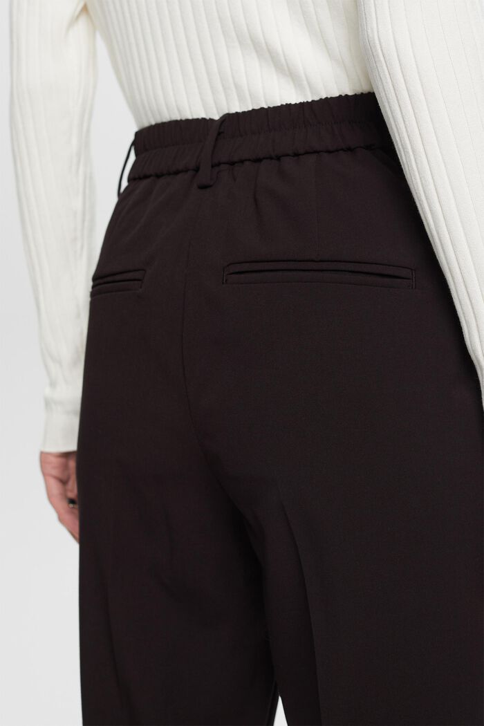 Krepové kalhoty s rovnými nohavicemi, BLACK, detail image number 2