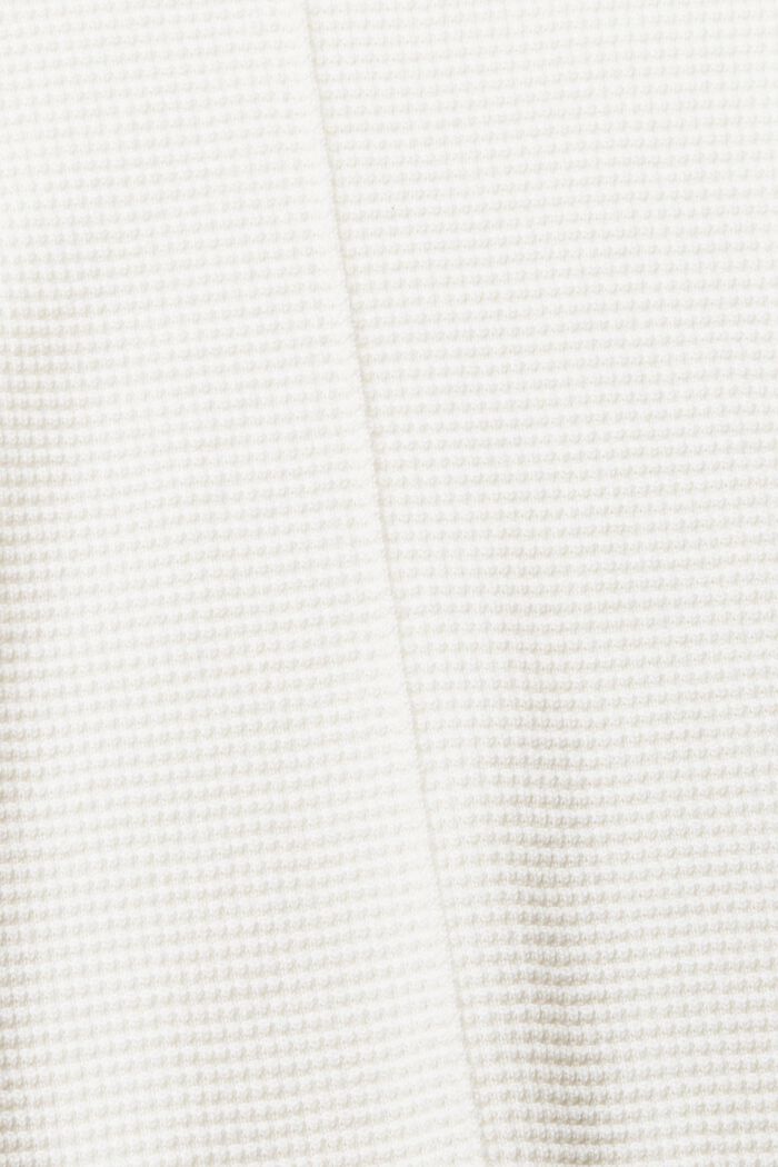 Texturovaný pulovr s kulatým výstřihem, bio bavlna, OFF WHITE, detail image number 1