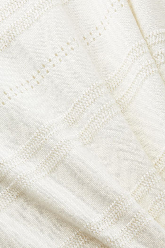 Pletený pulovr s krátkým rukávem, OFF WHITE, detail image number 4