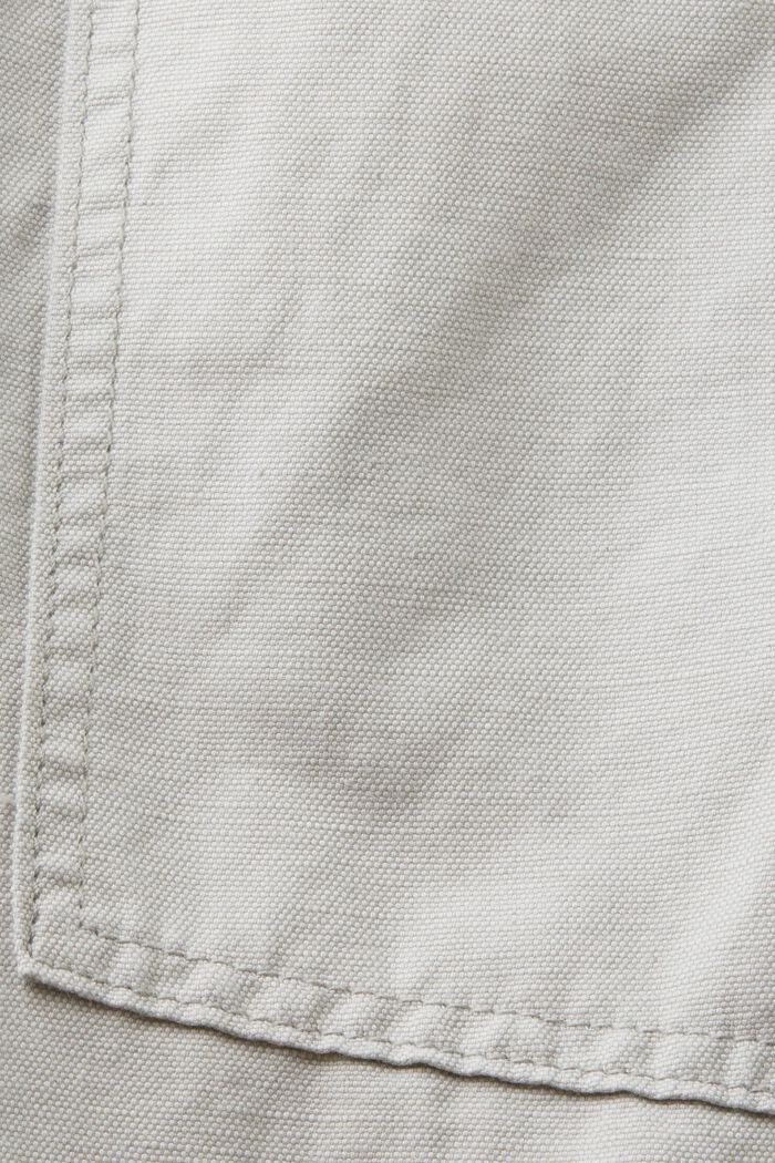 Bermudy, směs bavlny a lnu, LIGHT GREY, detail image number 6