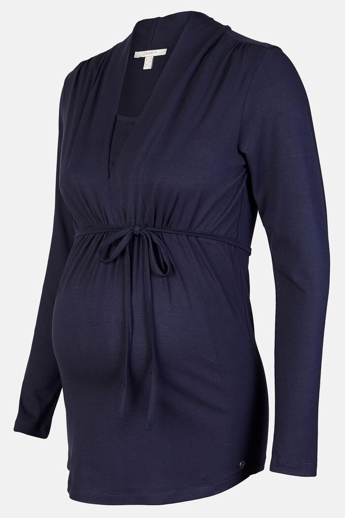 Triko s dlouhým rukávem na kojení, z viskózy LENZING™ ECOVERO™, NIGHT BLUE, detail image number 1