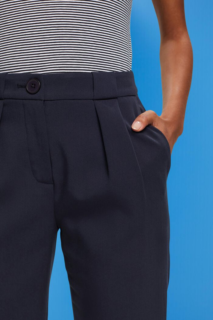 Jarní keprové zkrácené kalhoty, NAVY, detail image number 1