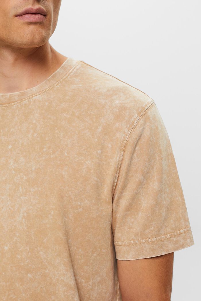 Tričko prané s pemzou, 100% bavlna, BEIGE, detail image number 2