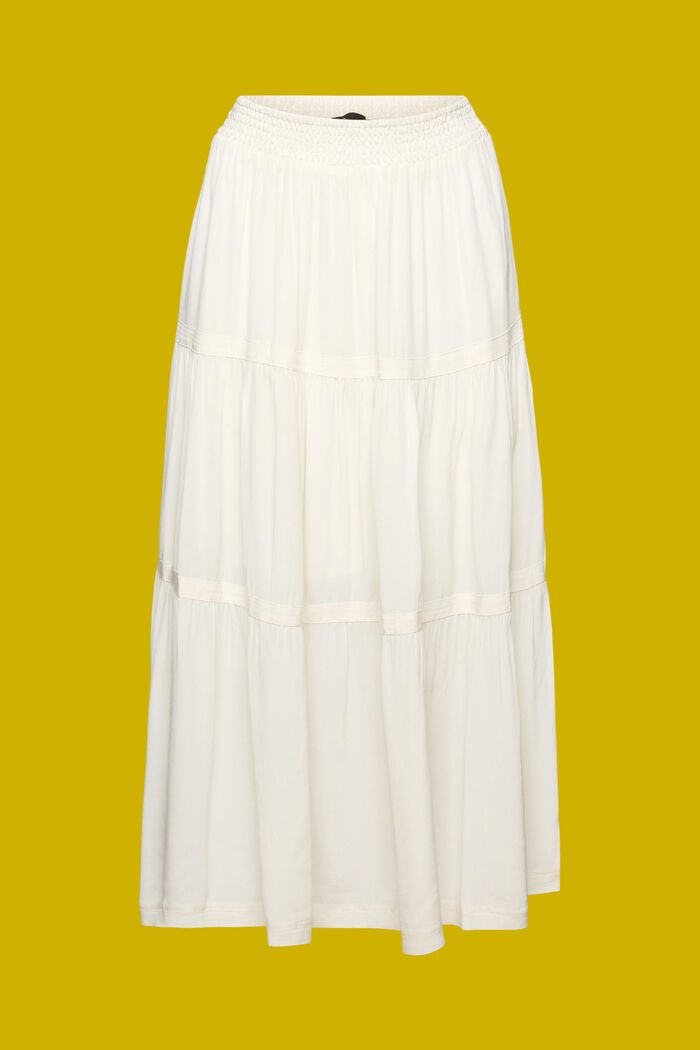 Klasická midi sukně, WHITE, detail image number 6