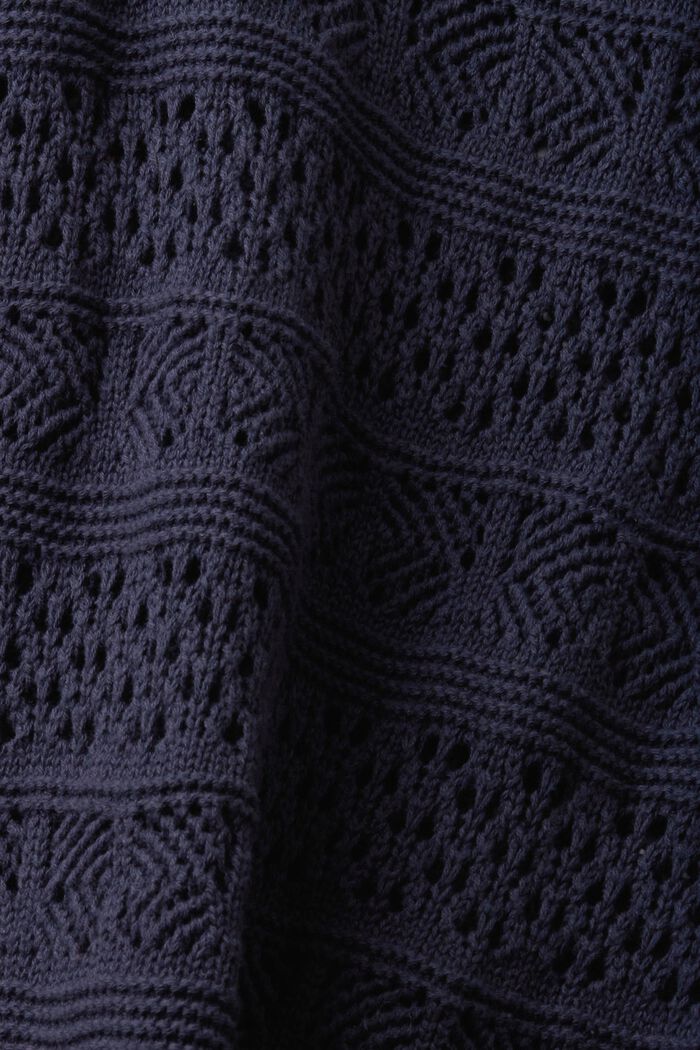 Strukturovaný svetr z udržitelné bavlny, NEW NAVY, detail image number 4