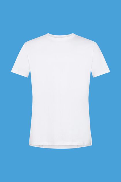 Bavlněné tričko s úzkým střihem Slim Fit, WHITE, overview