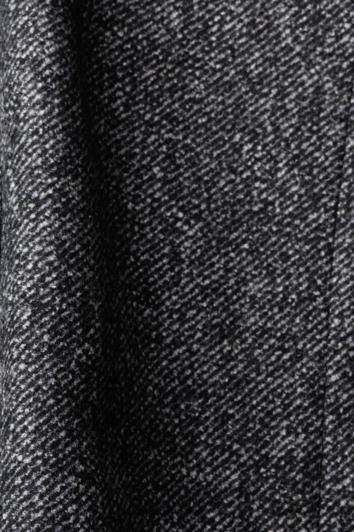 Vatovaný kabát ze směsi s vlnou, s odepínací podšívkou, ANTHRACITE, detail image number 1