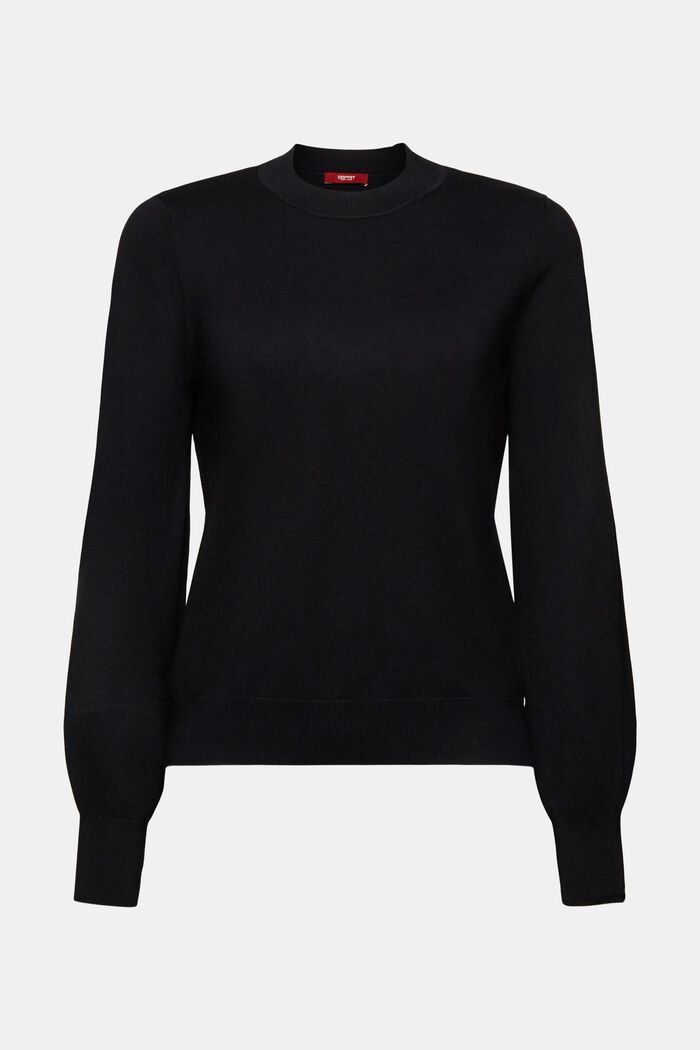 Pruhovaný pulovr s kulatým výstřihem, BLACK, detail image number 7