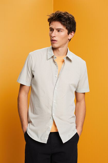 Vzorovaná košile s krátkým rukávem, 100% bavlna