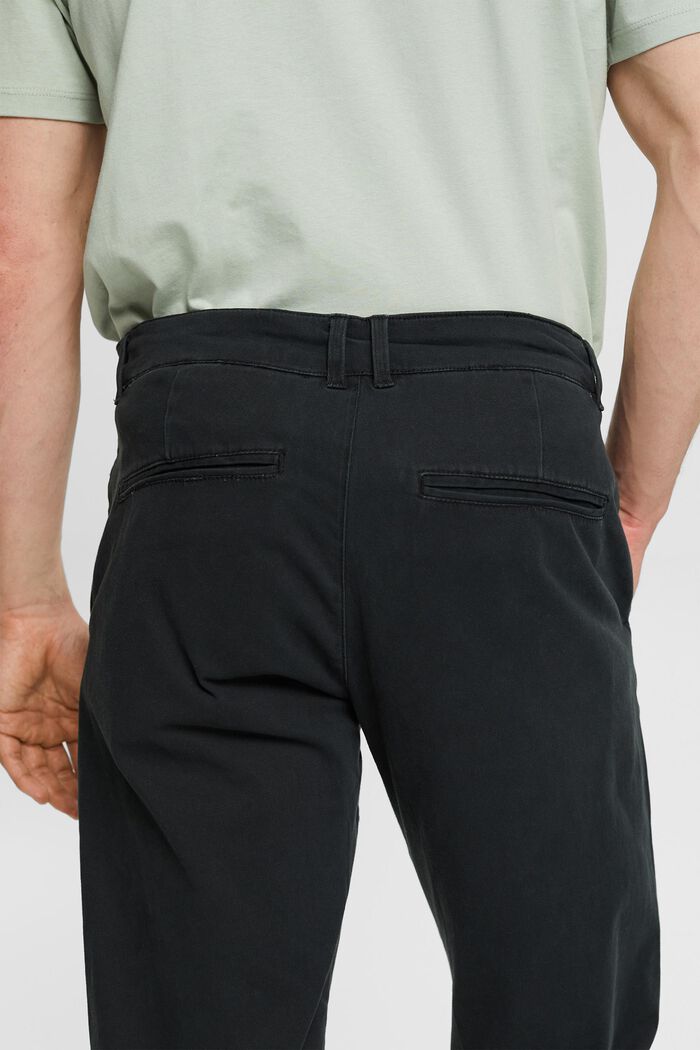 Kalhoty chino z bavlny, BLACK, detail image number 0