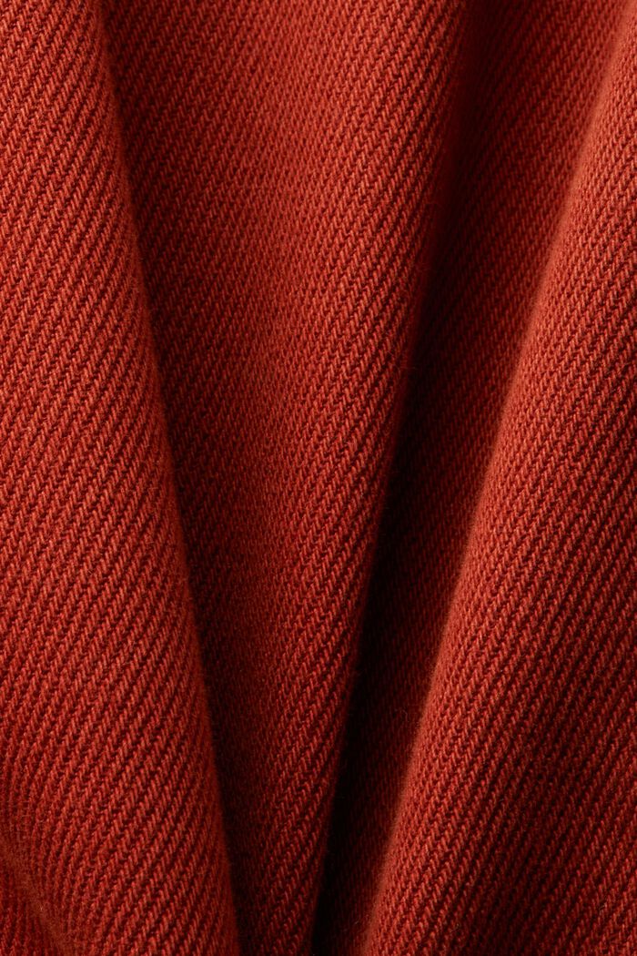 Denimové šortky s vysokým pasem a ohrnutými lemy, TERRACOTTA, detail image number 6
