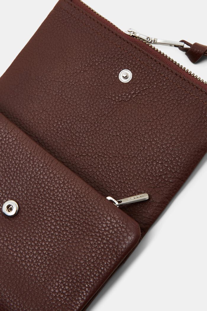 Skládací kožená peněženka, BROWN, detail image number 1